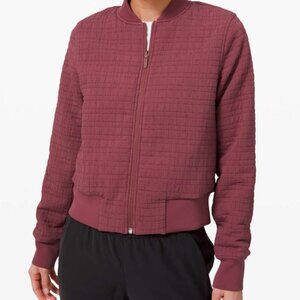 Lululemon  Serene Travels Reversible Bomber Jacket Red Chianti Size 4